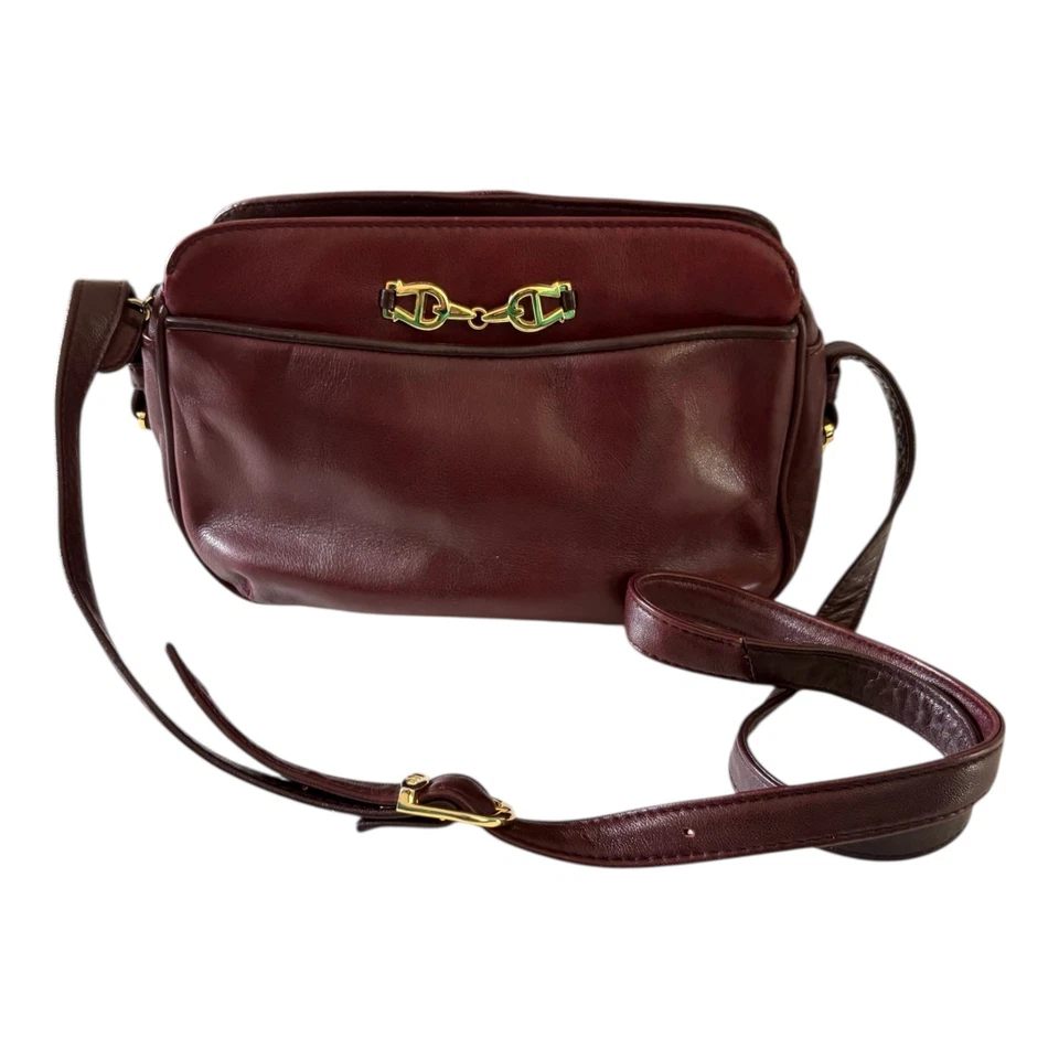 Vintage Burgundy Etienne Aigner Leather Shoulder Bag - Image 4 of 4