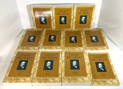 Set of 11 Works & Correspondence of David Ricardo 2004 Softcovers Liberty Fund