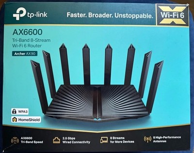 TP-Link Archer AX90 AX6600 Tri-Band Wi-Fi 6 Router   UNBENUTZT   OVP