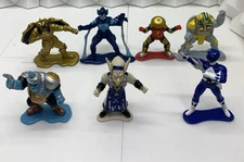 Vintage 1993 Mighty Morphin Power Rangers Mini Figures Set of Seven