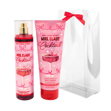 Bath  Body Works Mrs. Claus Cocktail Mist  Body Cream 2pc Gift Set - NEW