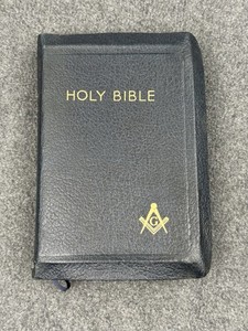 The Holy Bible In Freemasonry Lodge Leather Bible IN BOX 1928