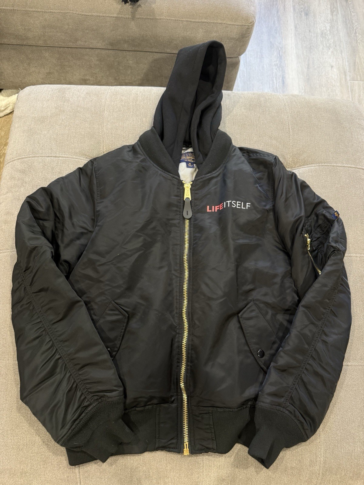Alpha Industries MA1 Natus Bomber Flight Jacket Life Itself Movie Promo Size Med