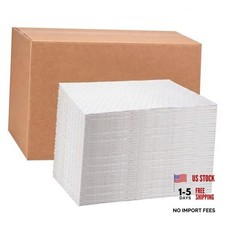 500 White Dimpled Oil Absorbent Pads - 9.8x13 Inch - Bulk Weight - Heavy Weight