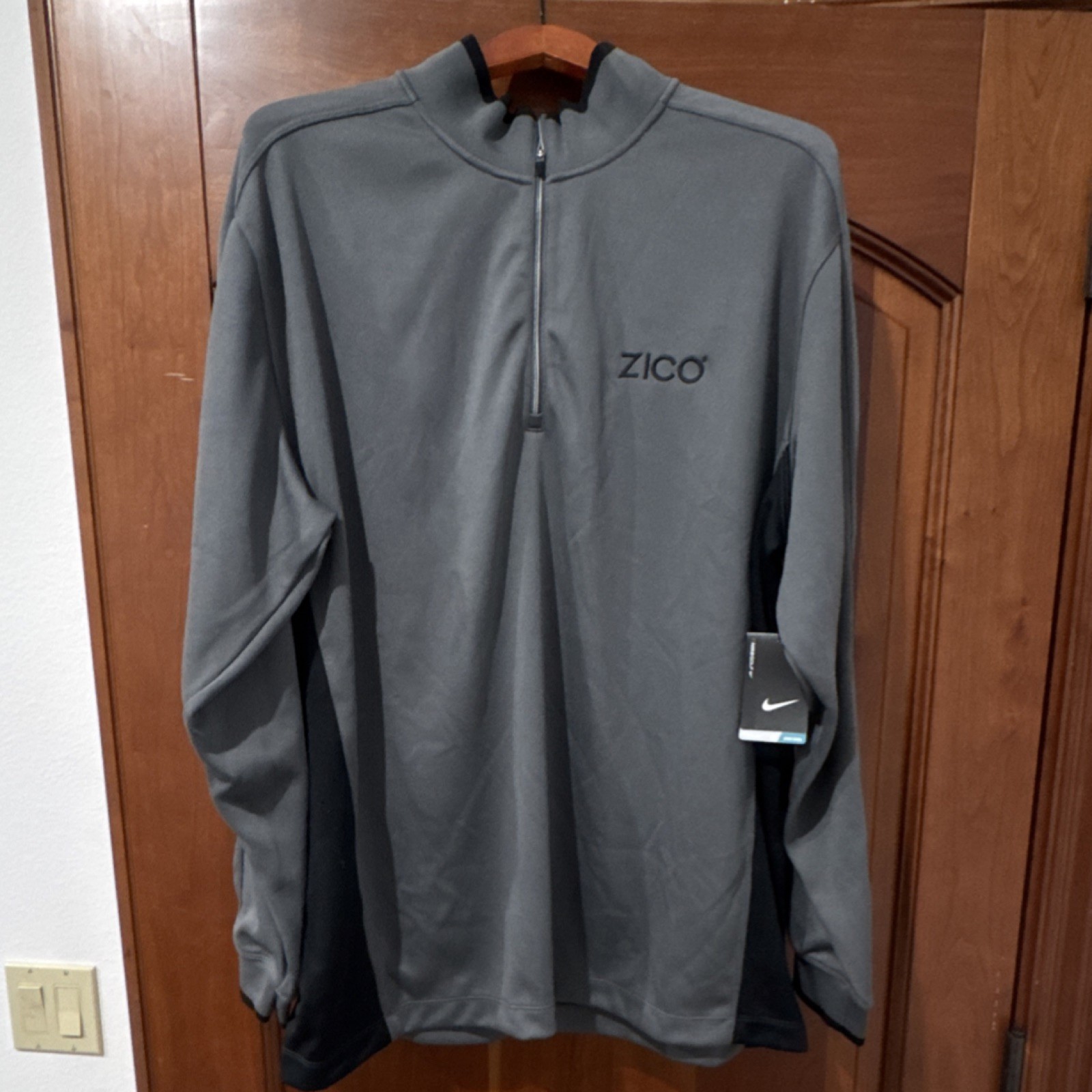 Dri-fit 2xl Gray Black Long Sleeve 1/4 Zip Pullover Shirt