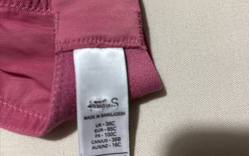 M&S NON WIRED, Cotton Mix Maternity Nursing T-shirt Bra In PINK Size 38C - Picture 11 of 11