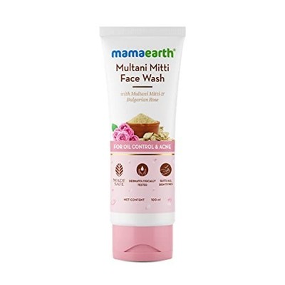 Mamaearth Multani Mitti Face Wash Rose Oil Control Gentle Cleanser 100ml