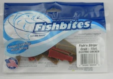 Fishbites 0056 Crab Fish N Strips  Color Electric Chicken Long Lasting 15CT
