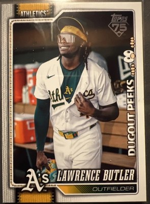 Lawrence Butler #324 2026 Topps Celebration  DUGOUT PEEKS SP