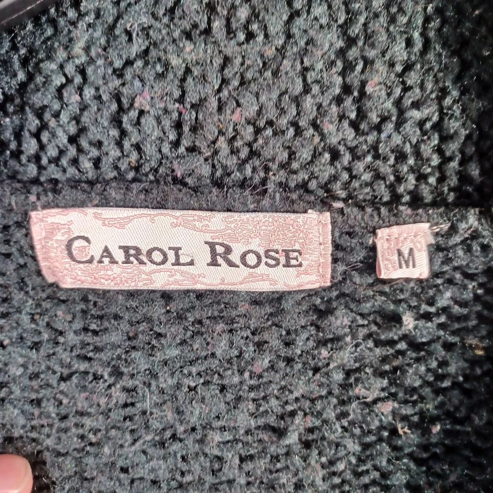 Cárdigan suéter Carol Rose para mujer multicolor a rayas frente abierto talla mediana Foto 4 de 4