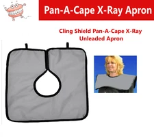 X-RAY Cling Shield Grey Lead-Lined Adult Pano Cape Apron No Collar .3mm,  29GREY