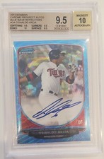 2013 Bowman Chrome Blue Wave Oswaldo Arcia Autograph RC 50/50 BGS 9.5 w/10 Auto