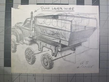vtg 1955 Marx Dump Truck toy Eldon Dedini sketch concept art v4