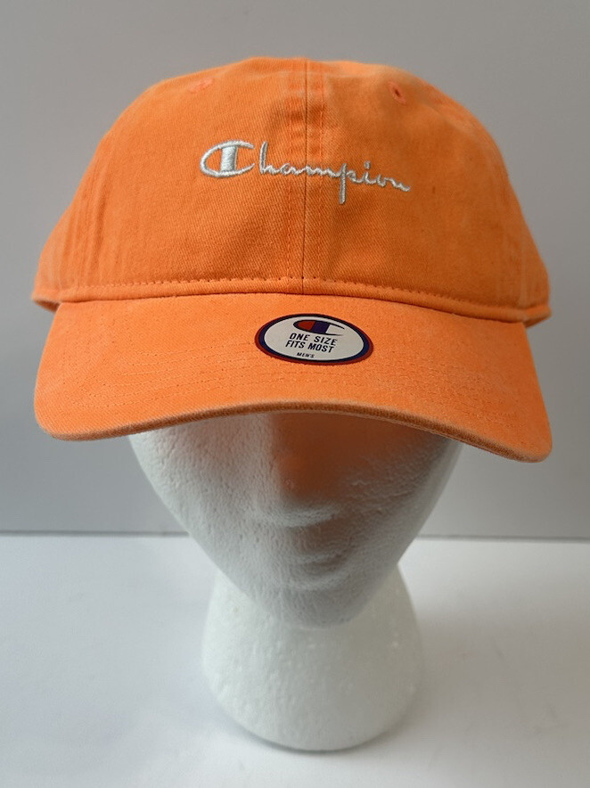 Champion Classic Logo Unisex Orange Coral Papaya Strapback