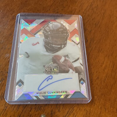 2022 Leaf Metal Draft Malik Cunningham Rookie Auto RED WHITE BLUE 1/5  