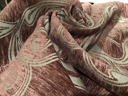 CHENILLE *Cavail* Mulberry/grey Curtain/cushions/throw 10.00 metres - Bild 6 von 7