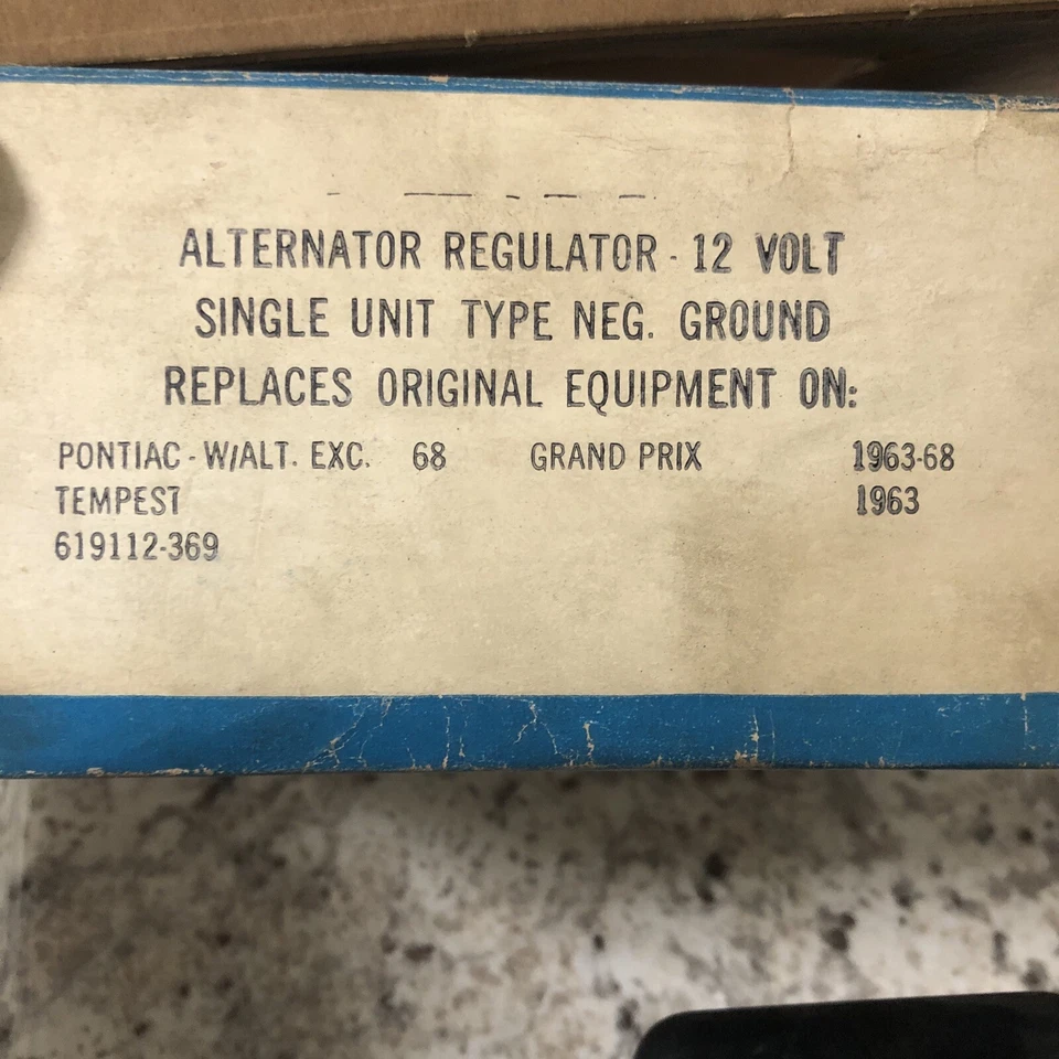 1963 PONTIAC TEMPEST VOLTAGE REGULATOR IN BOX DA22 - Image 4 of 4