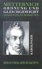 Ordnung und Gleichgewicht von Clemens Fürst Metternich (1995, Gebundene Ausgabe)