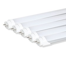 T8 4 Foot LED Tube 4000K or 6000K Milky Lens 48'' 18W Double-end Power 10 25pack