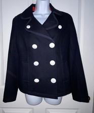 Superdry New Avengers Pea Coat Warm Winter Wool Blend Jacket Women’s M