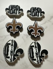 6 pcs. Saints Football shoe charms for crocs