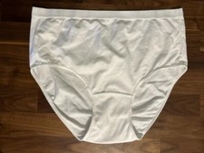 Catherines Full Brief Panties Underwear Cotton Blend White Size 9