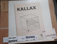 IKEA KALLAX 703.402.99 Unità con ripiani in vetro e anta 33 cm x 33 cm 13"x13" Nuova