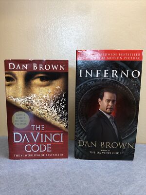2 DAN BROWN / ROBERT LANGDON TITLES PAPERBACK  The DAVINCI Code & Inferno