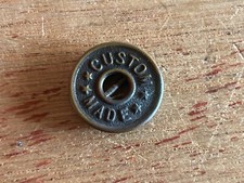 Custom Made Button Clothing Sewing Vintage 5/8" Diameter Brass Tone Metal Single