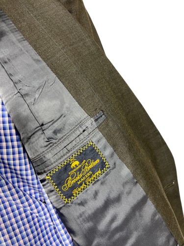 Brooks Brothers Sport Coat Jacket Wool Glen Plaid 2 Button Men's 44L Nice. - Picture 7 of 9