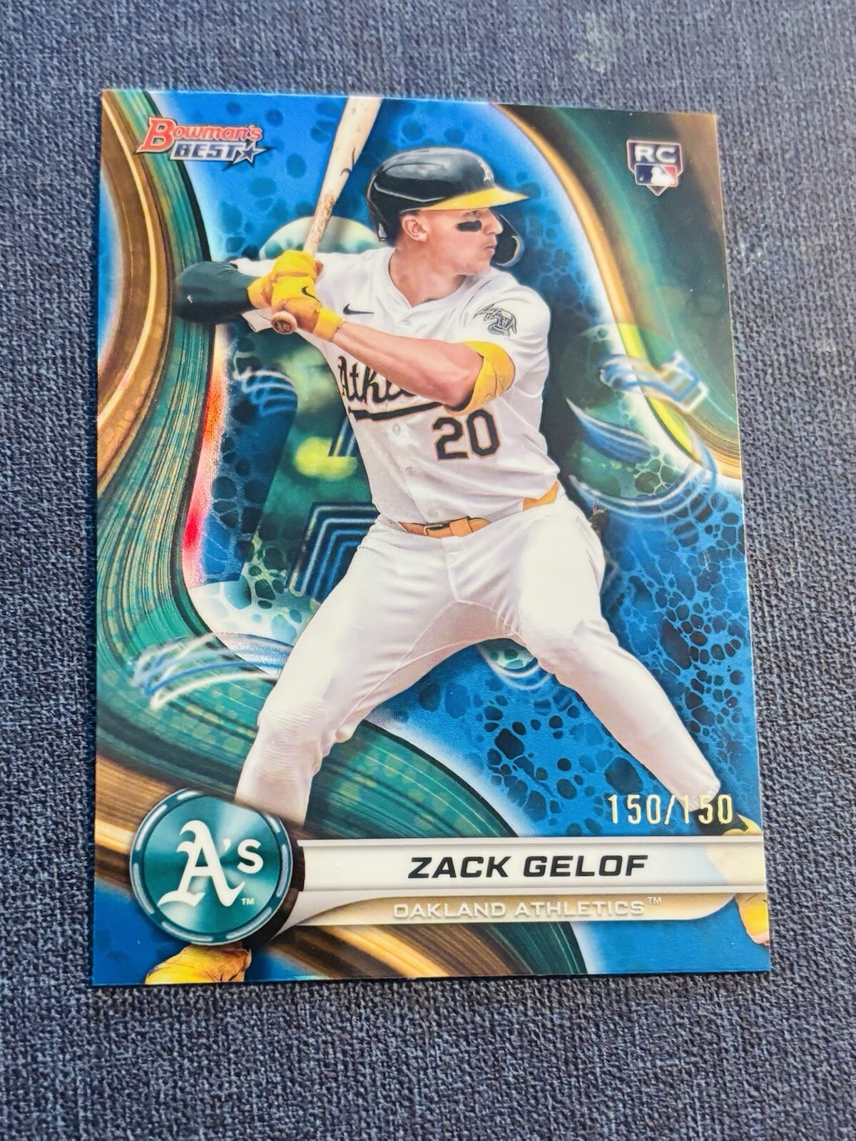 2024 Bowman Best Zack Gelof  Blue X-Fractor Refractor /150 (RC) Athletics #46