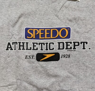 Vintage 90s Speedo Athletic Dept. Logo Graphic T Shirt Size XL