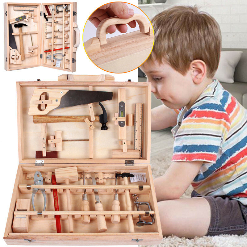 kids woodworking set