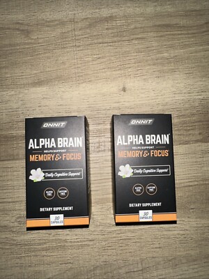 Alpha Brain Memory & Focus Daily Cognitive Support 30 2pack 60  CAPSULES exp2026