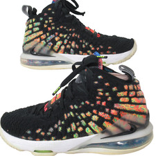 Nike Lebron XVII 17 James Gang Sneakers Youth Size 5.5 Black Basketball Shoes