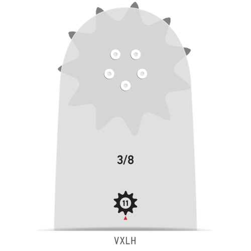 18" Bar & Full Chisel Chain, Makita DCS540, EA6100P53G, 180VXLHK095 / 72EXL068G