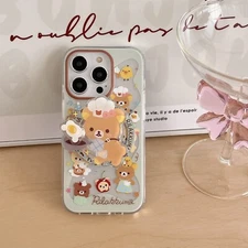 Chef Rilakkuma Mag Safe Holder+ Case Cover For iPhone 17 Pro Max 16 15 14 Pro