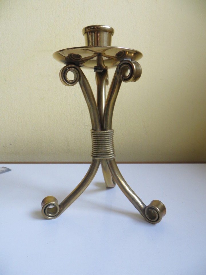 Candle Holder Brass Candlestick Dr Christopher Dresser Art & Crafts