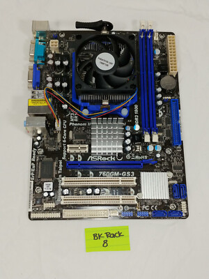 ASRock 760GM-GS3 , Socket AM3 , Micro ATX AMD Motherboard
