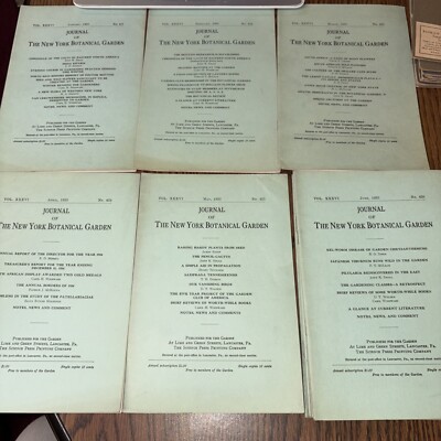 Jan - Dec 1935 Journal of The New York Botanical Garden - 12 Issues Vintage!