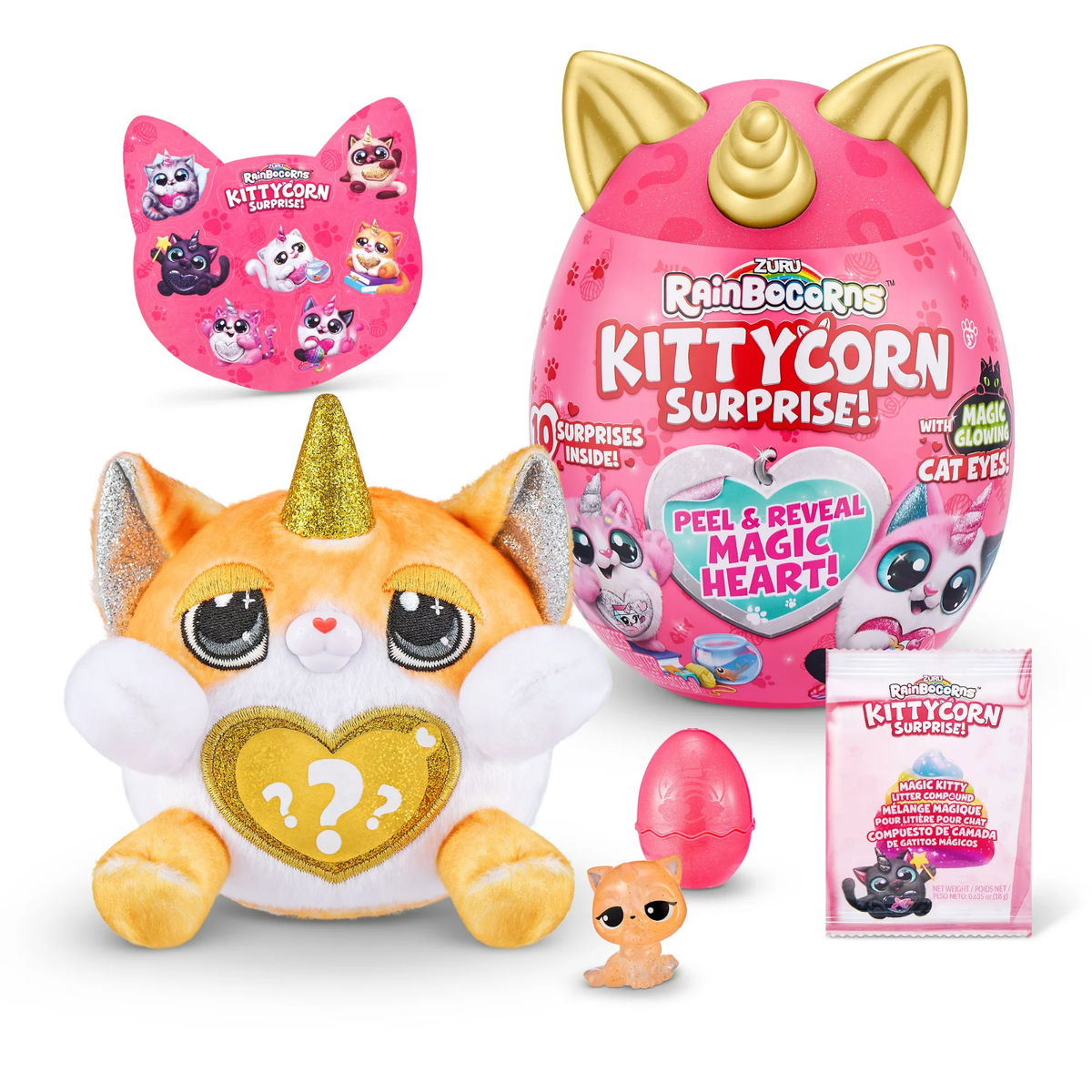 Rainbocorns Kittycorn Surprise Series by ZURU w/glowing eyes