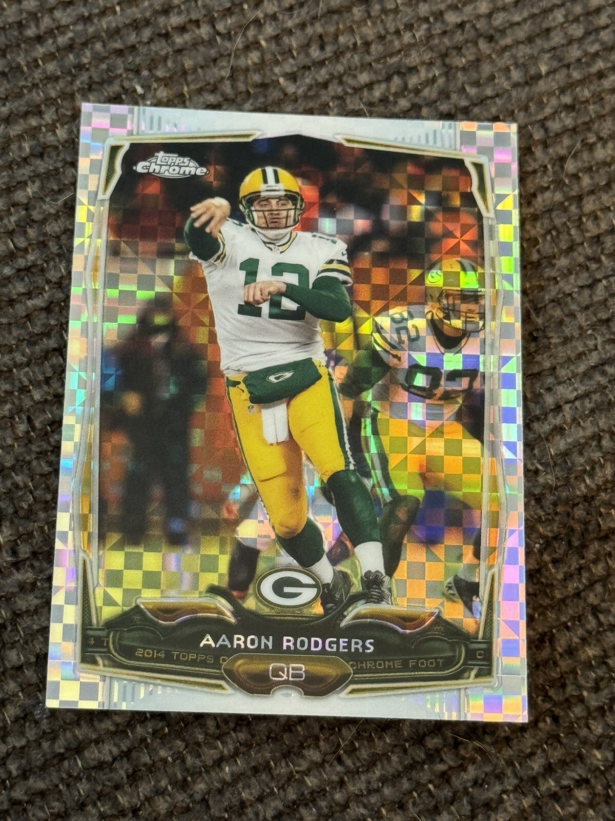 2014 Aaron Rodgers Topps Chrome X-Fractor #83