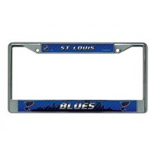 st louis blues nhl ice hockey team logo chrome license plate frame made in usa