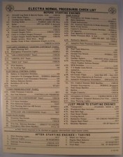 American Airlines AA Lockheed L-188 Electra Normal Procedures Checklist CKL-0107
