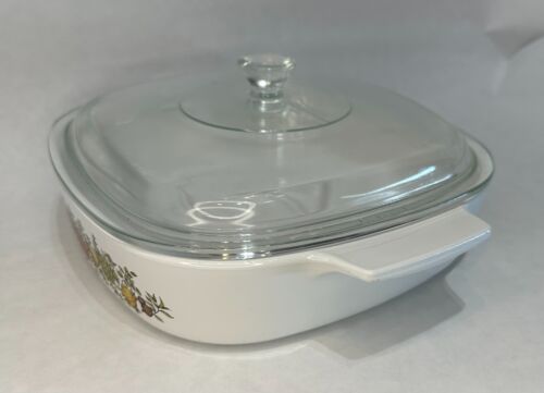 Vintage Corning Ware Casserole Dish 8 x 8 x 1 3/4" A-8-B, "Spice of Life" - Picture 2 of 10