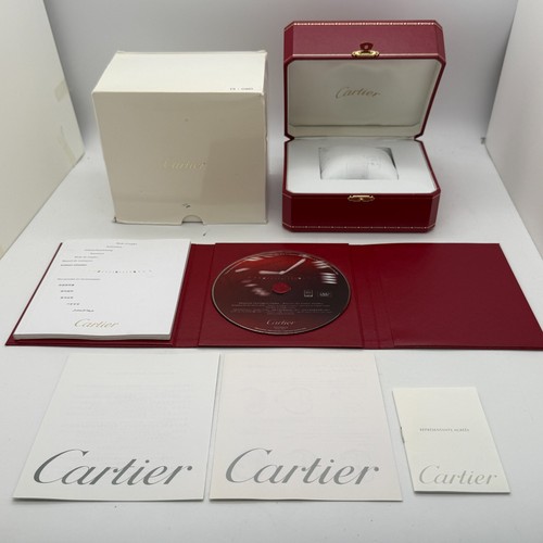 Caja de reloj Cartier genuina COWA 0049 folleto DVD folleto cubierta caja exterior roja - Imagen 1 de 17