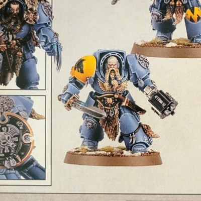 Wolf Guard Terminator Power w Sword Bolter Storm Shield Space Wolves 40K Marines