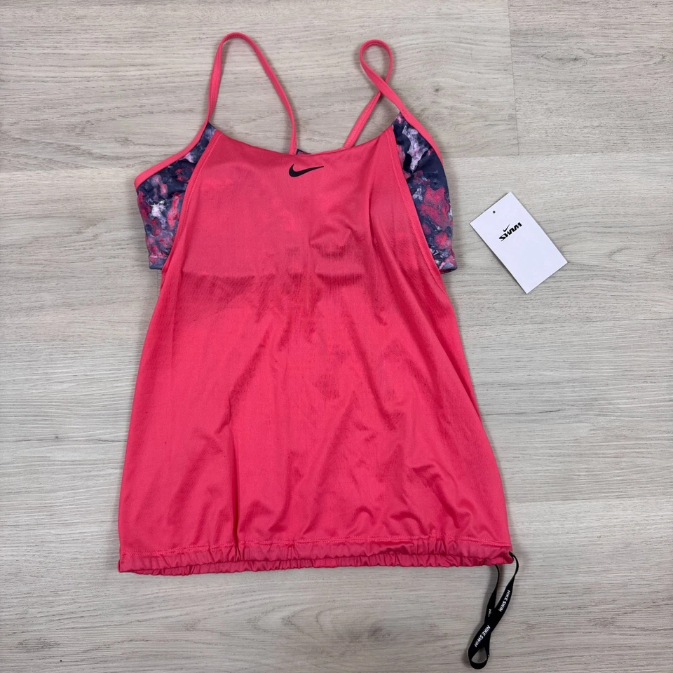 Camiseta Tankini Nike Natación Capas Mujer Pequeña Rosa Coral NESSD344-683 Foto 4 de 4