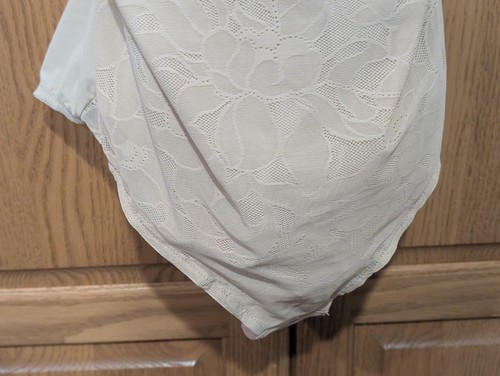 Maidenform Women's Sheer Lace Bodysuit Nude Firm Control, Nylon, 36C NWT - Picture 9 of 9