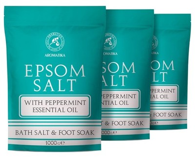 Epsom Salz Badesalz 3000g  Badesalz mit Ätherischen Pfefferminze Öl  Magnesiu...